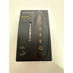 GPX Gran Prix C3078 Portable Stereo Cassette Player with FM Radio Black TESTED